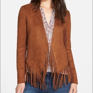 70’s inspired Retro Fringe Faux Suede Jacket